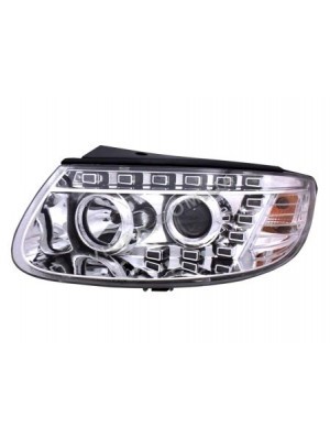 Передние фары хромированные Hyundai SantaFe (06-12)